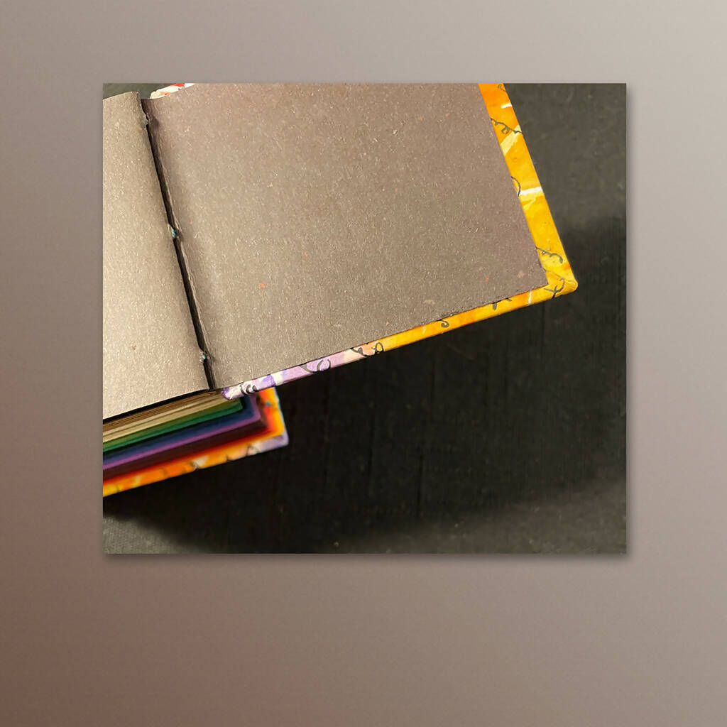 Handmade Book • Artist Concept Cube Book, Rainbow