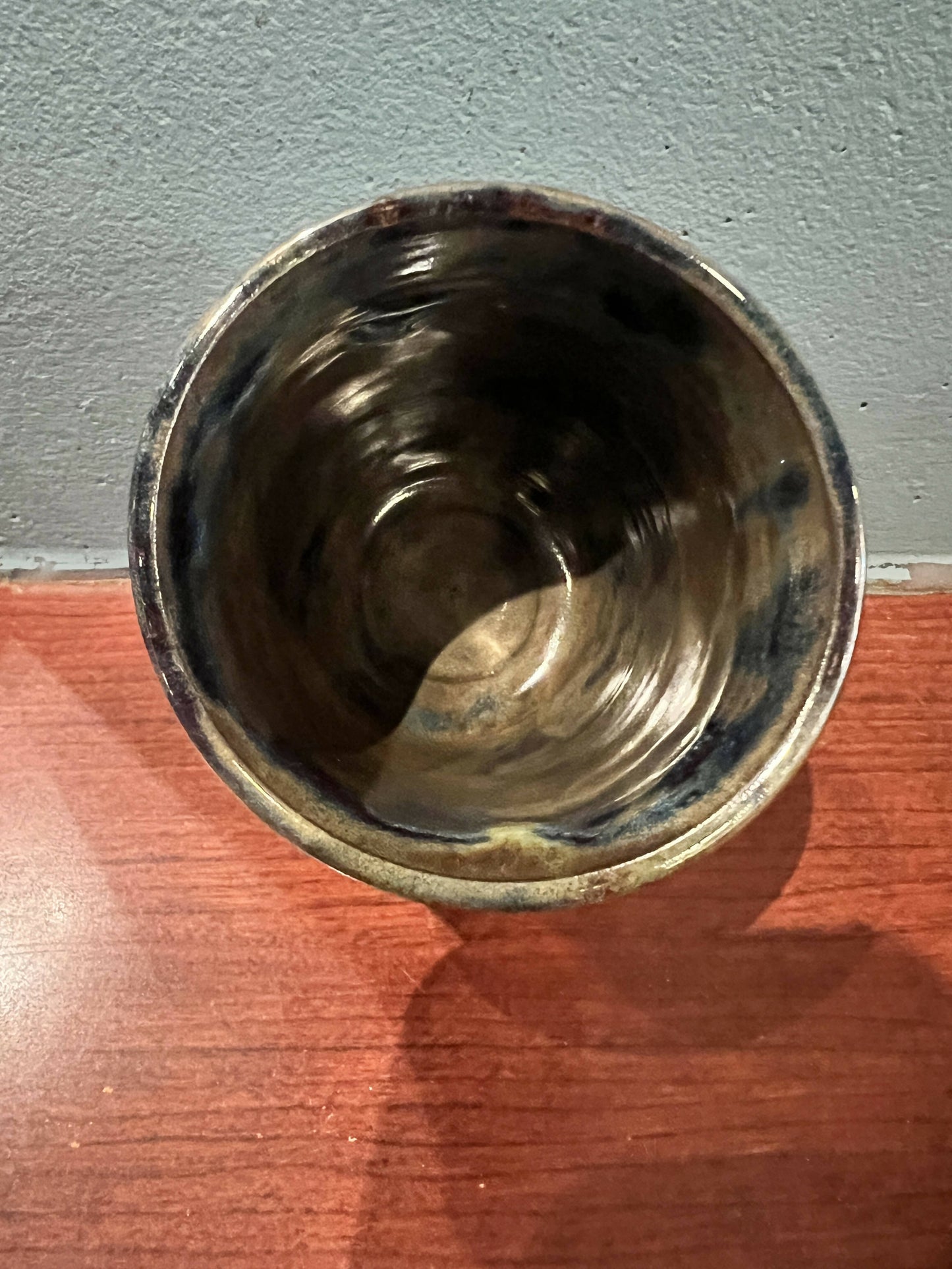 Blue Brown wine cup