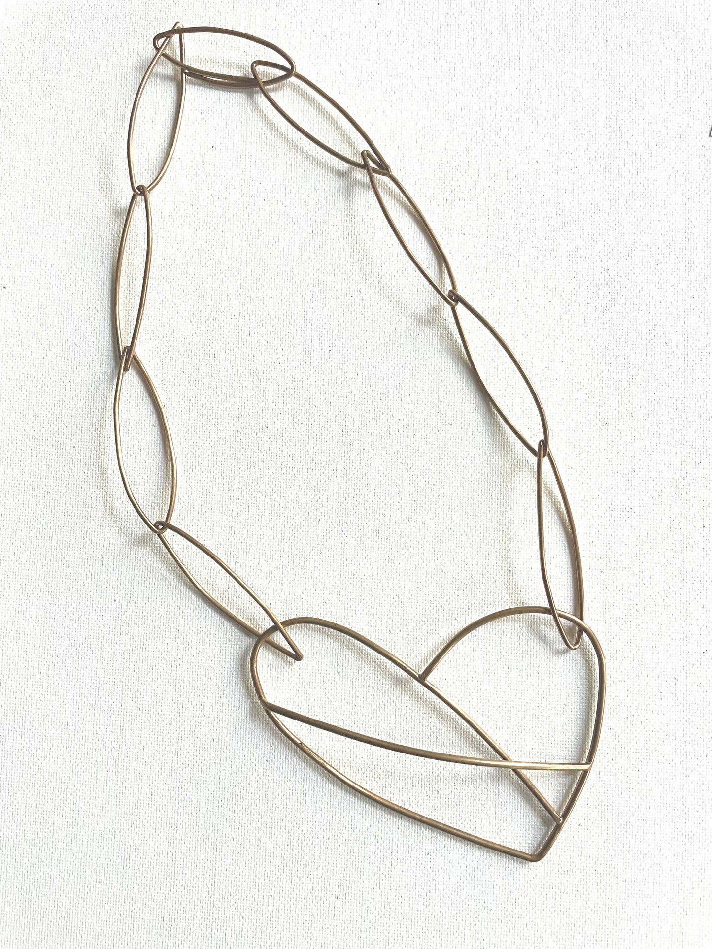 3D heart statement necklace