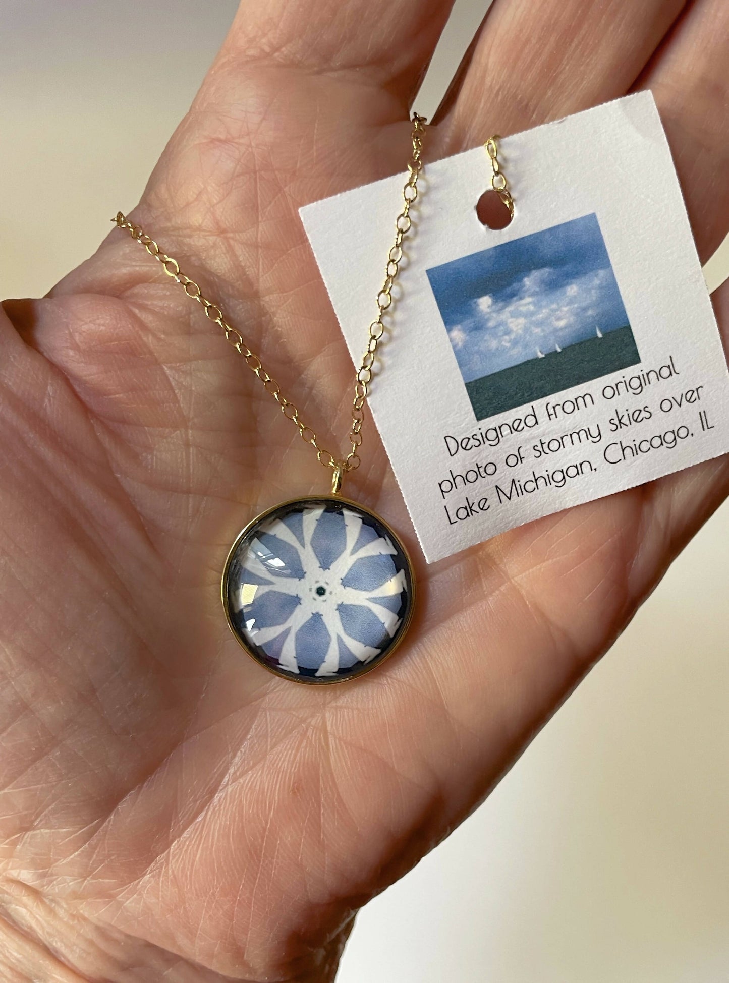 Summer Storm over Lake Michigan Necklace