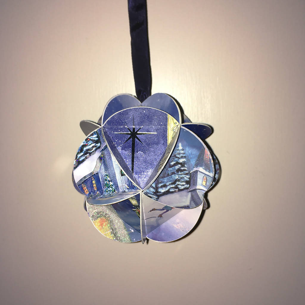 Ornaments • Christmas Cards Repurposed • Paper