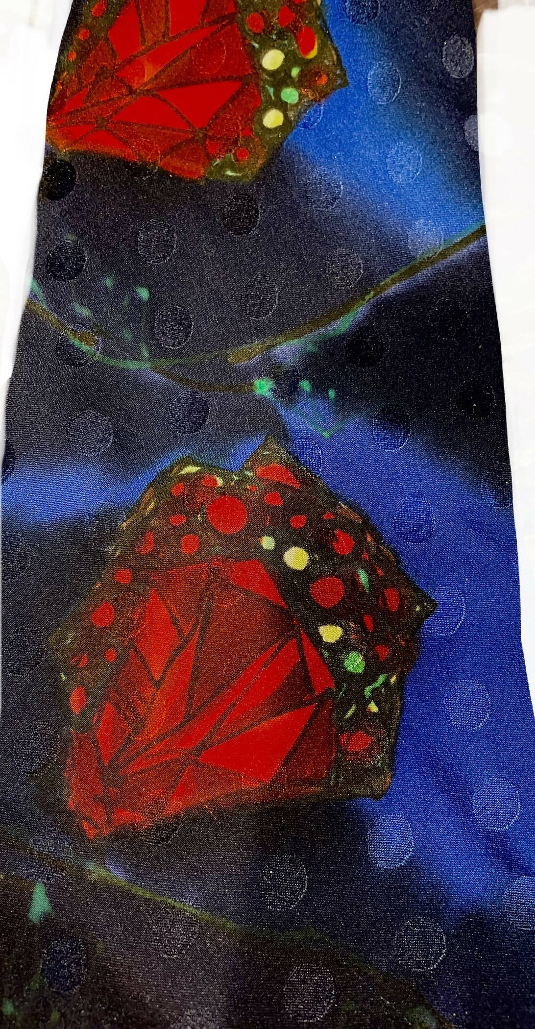Neck tie silk hand painted