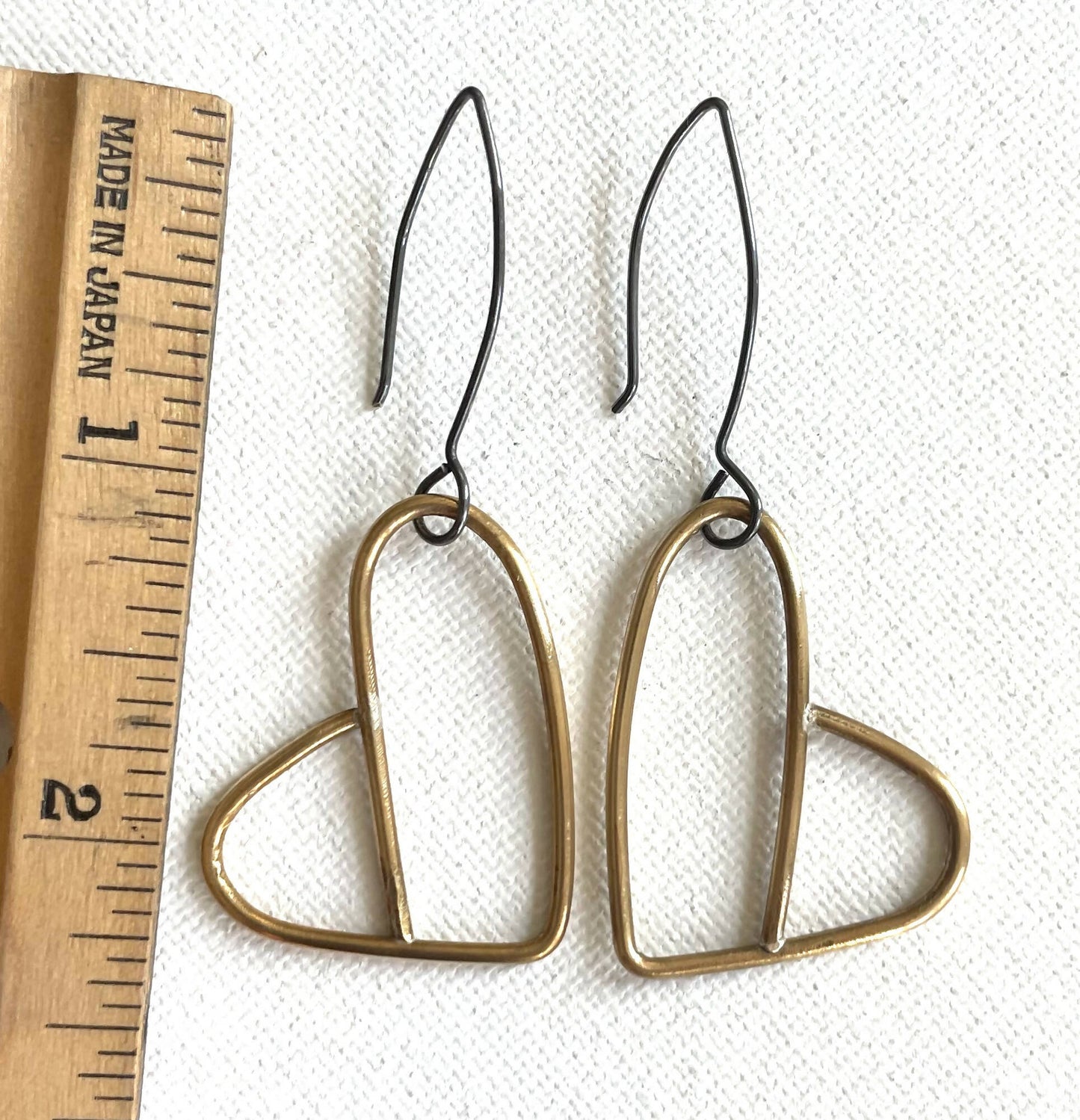 Heart drop earrings