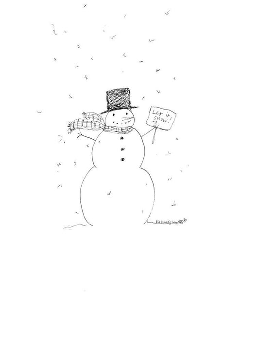 "Let It Snow" Snowman Gift Cards