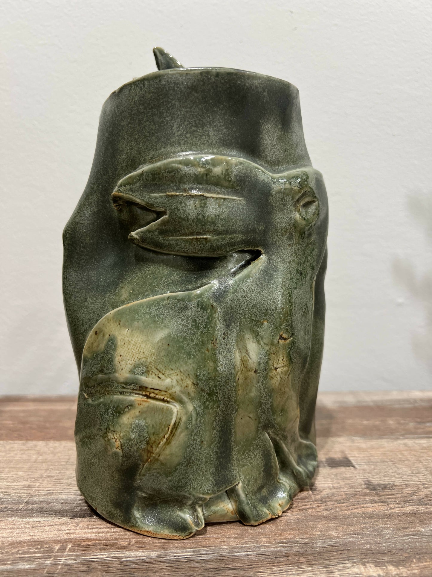 Clay Rabbit Vase
