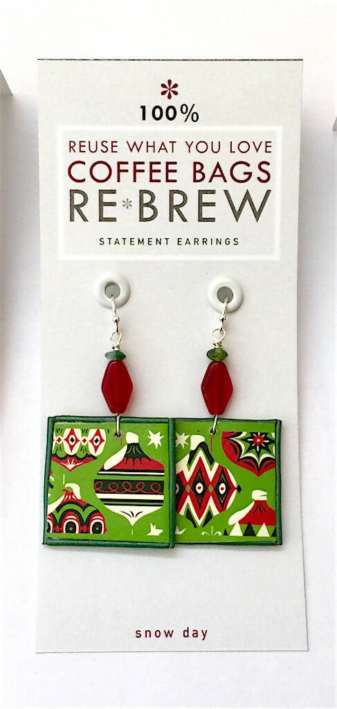 Re*Brew Statement Earrings / Holiday Dangle