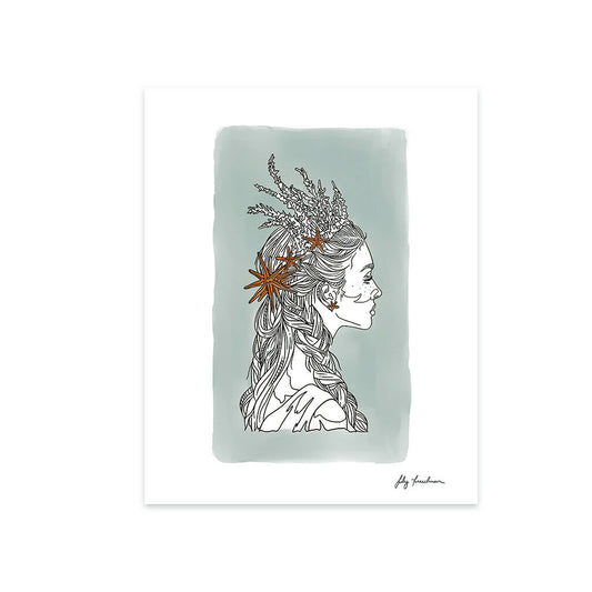 8”x10” Art Print, Mermaid