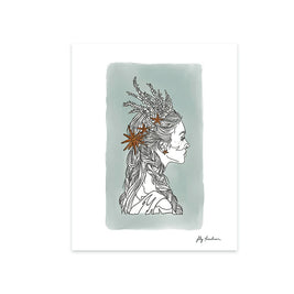 8”x10” Art Print, Mermaid
