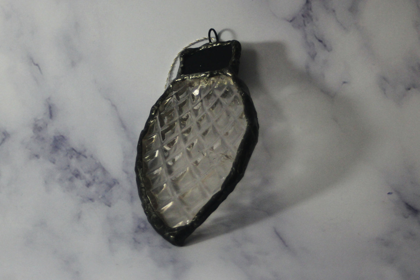 Recycled Stained Glass Lightbulb Ornament