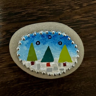 Mini Mosaic: Three Winter Trees