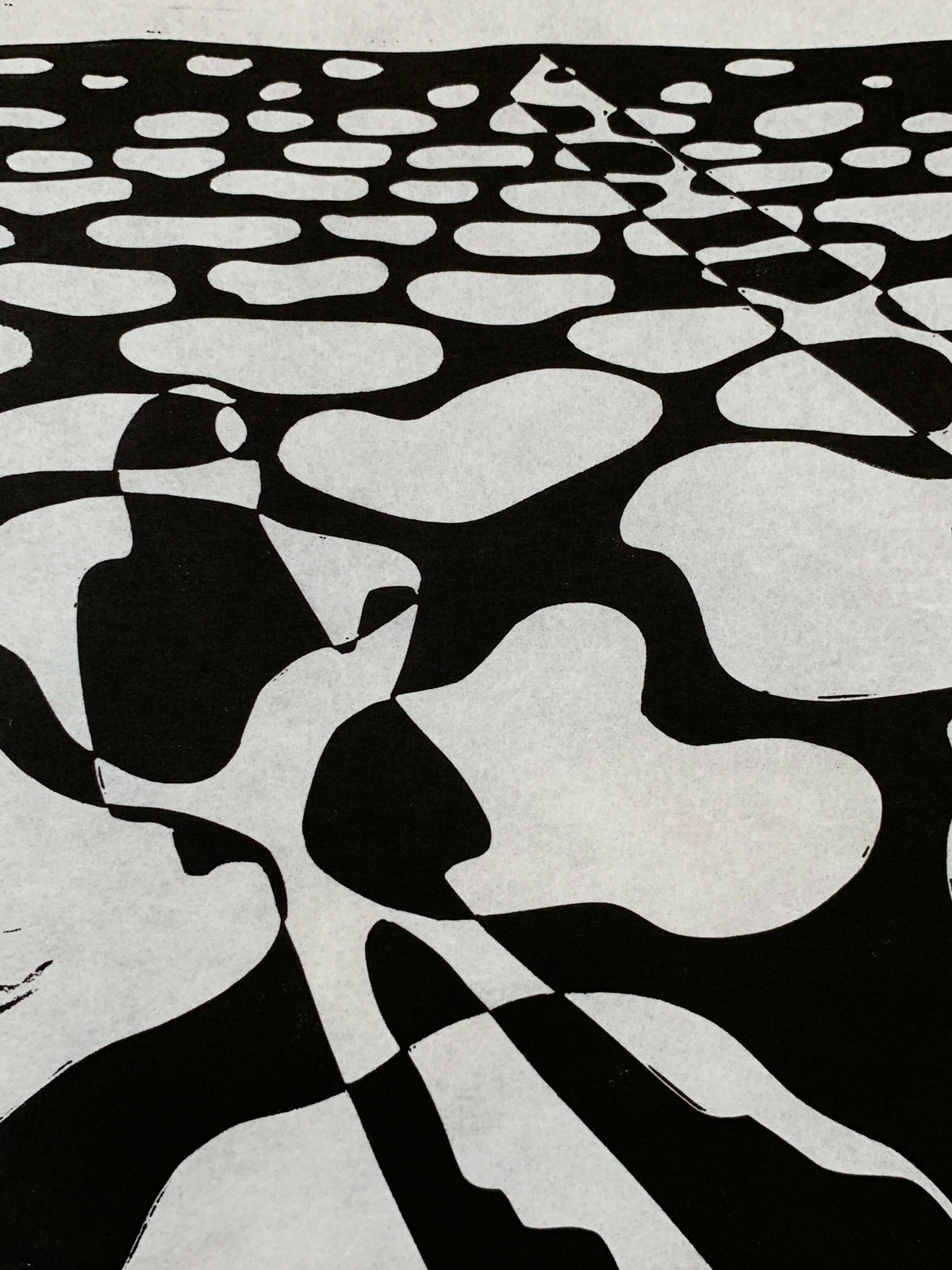 Lake Shore Drive 12 | Lake Michigan | Chicago | Linocut Print | Wall Art