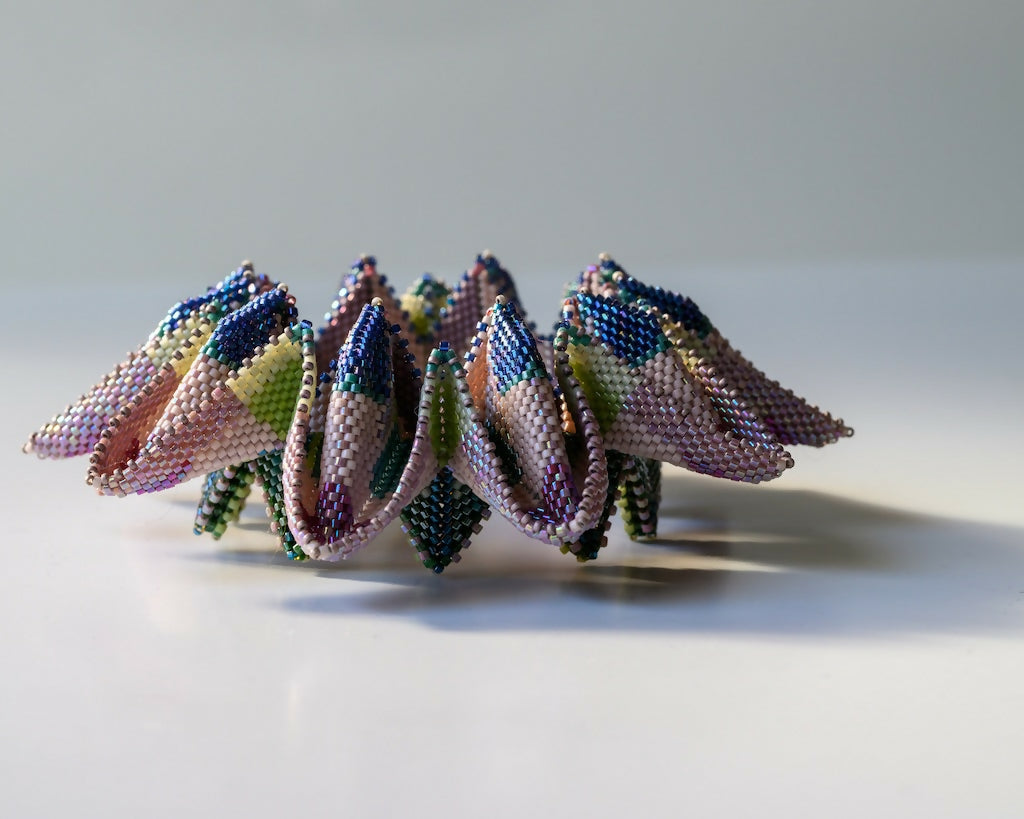 Mauve Geo Lotus Bracelet