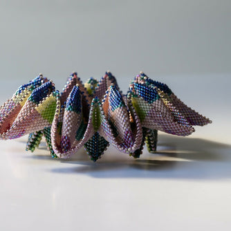 Mauve Geo Lotus Bracelet