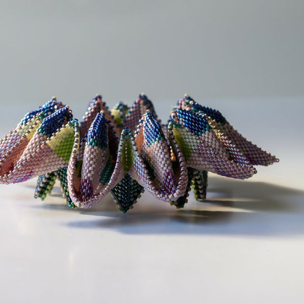 Mauve Geo Lotus Bracelet
