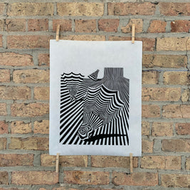 Shuttlecock at Nelson Atkins, Kansas City | Linocut Print | Wall Art