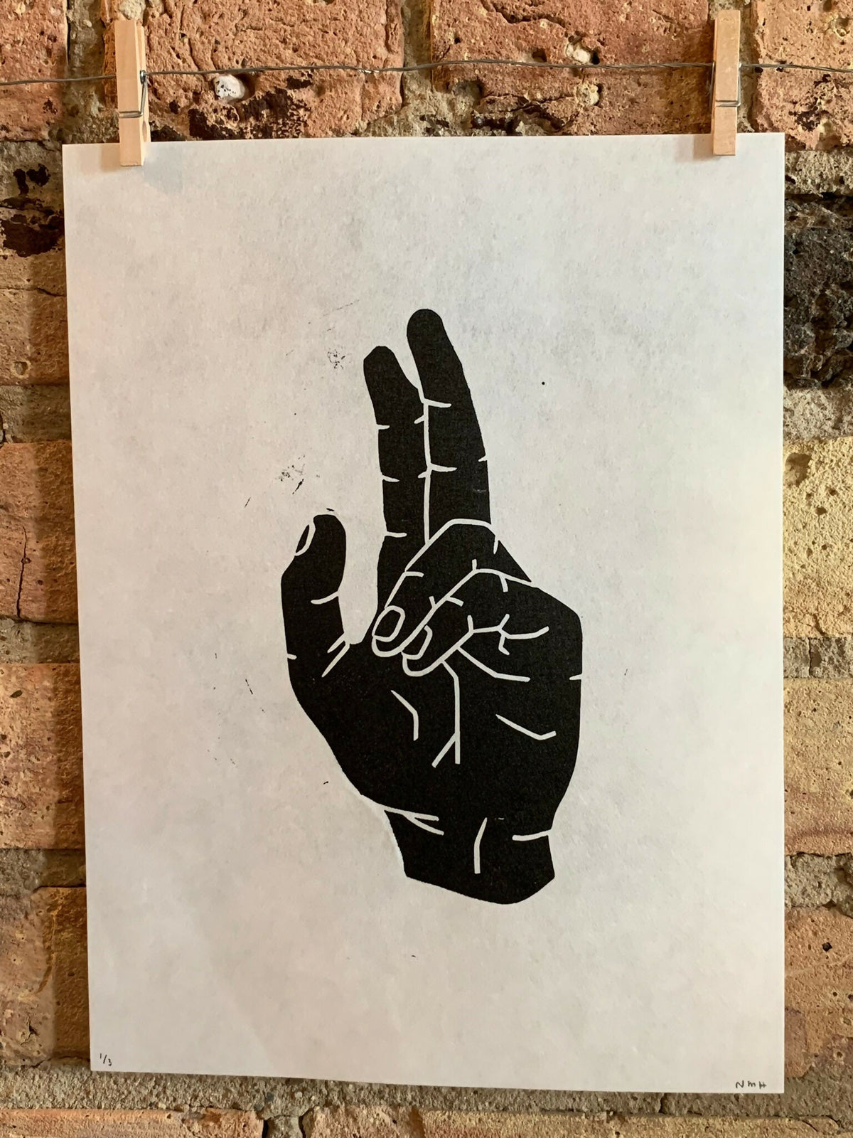Hand of Benediction | Linocut Print | Wall Art