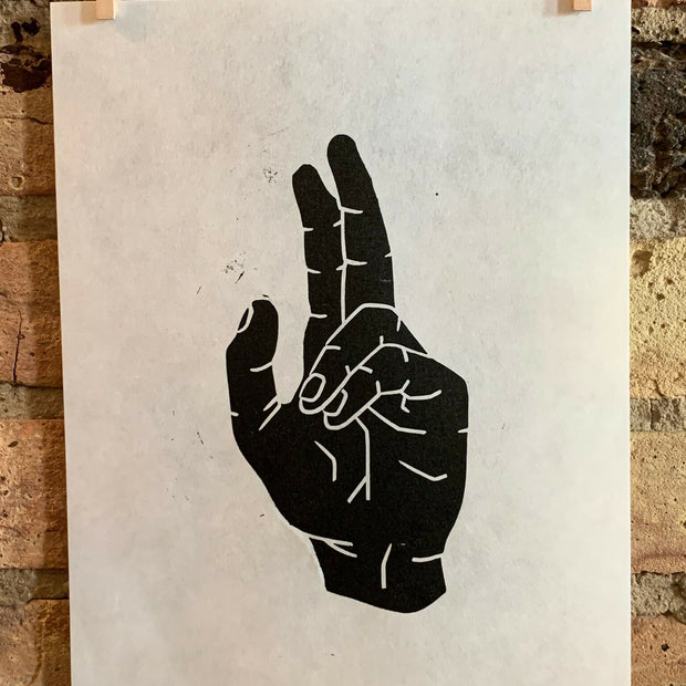 Hand of Benediction | Linocut Print | Wall Art