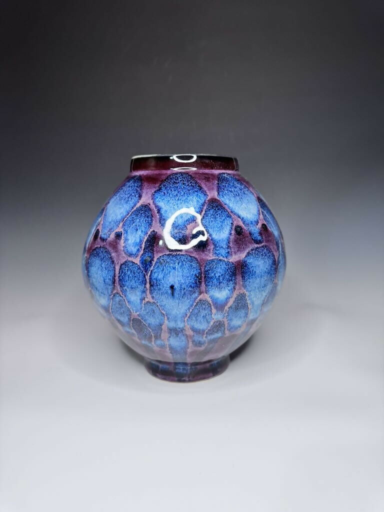 Blue and Purple Moon Jar Vase 1