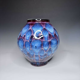 Blue and Purple Moon Jar Vase 1