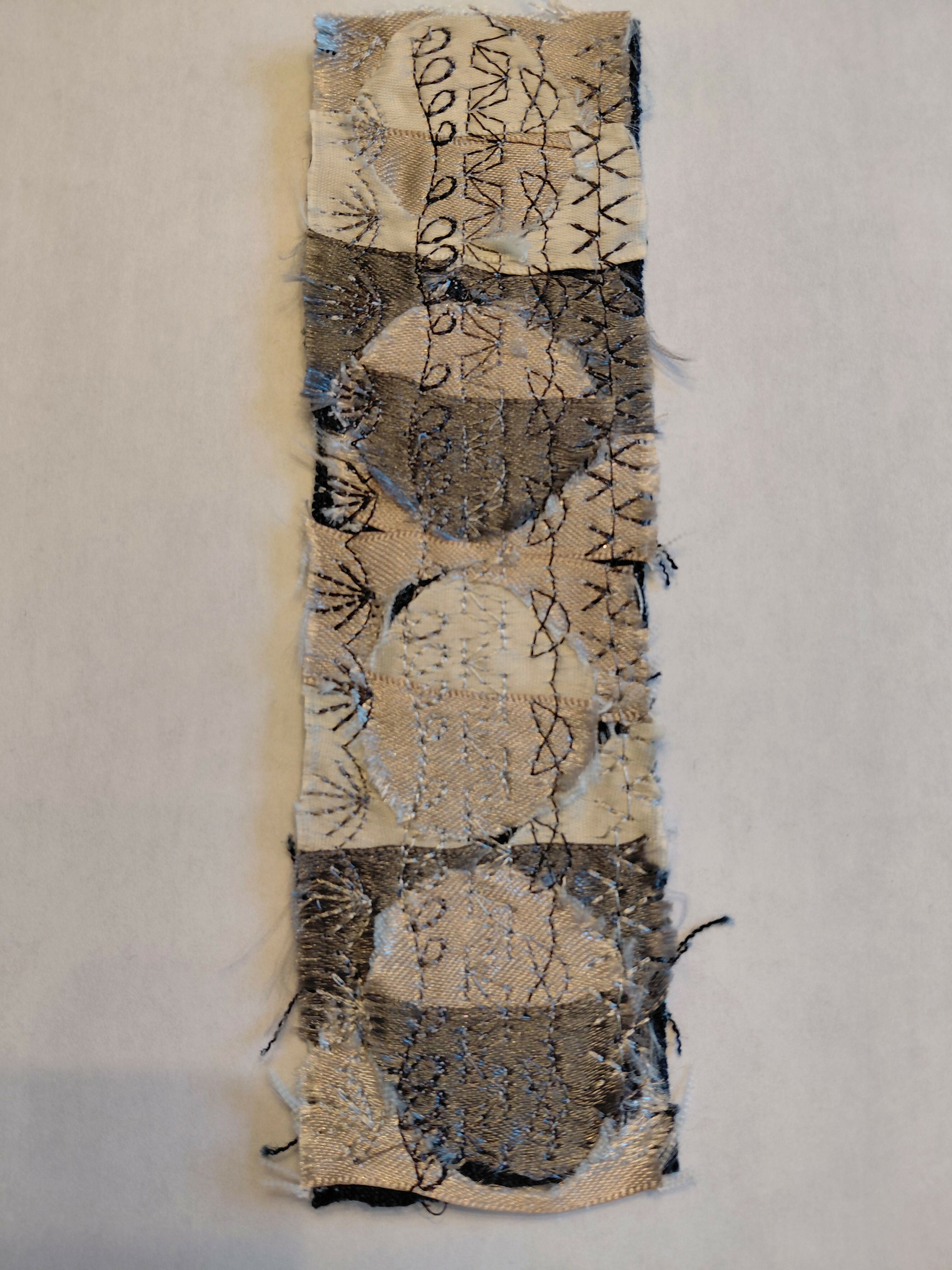 Grey circles ribbon bookmark