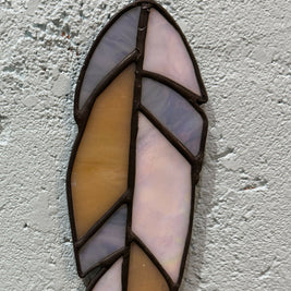 Stained glass feather