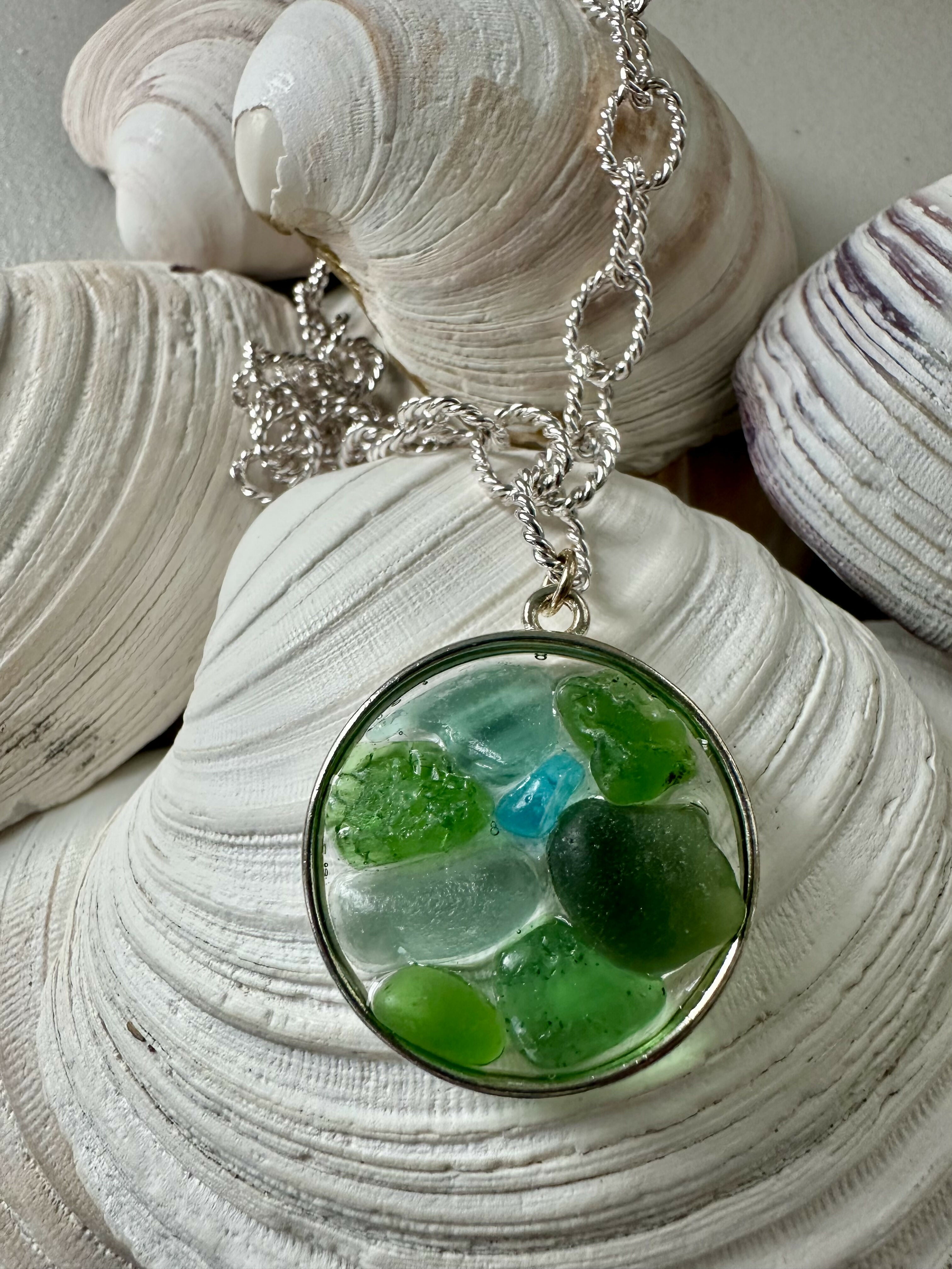 Sea Glass Pendant Necklace