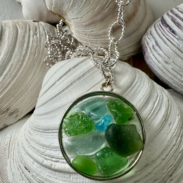 Sea Glass Pendant Necklace