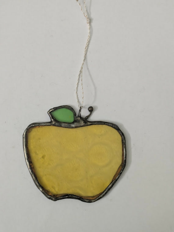 Recycled Stained Glass Apple