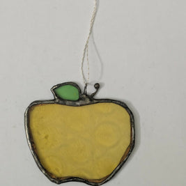 Recycled Stained Glass Apple
