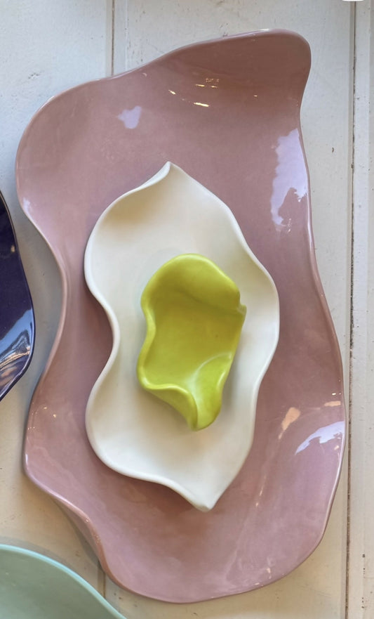 XL - wavy ceramic tray