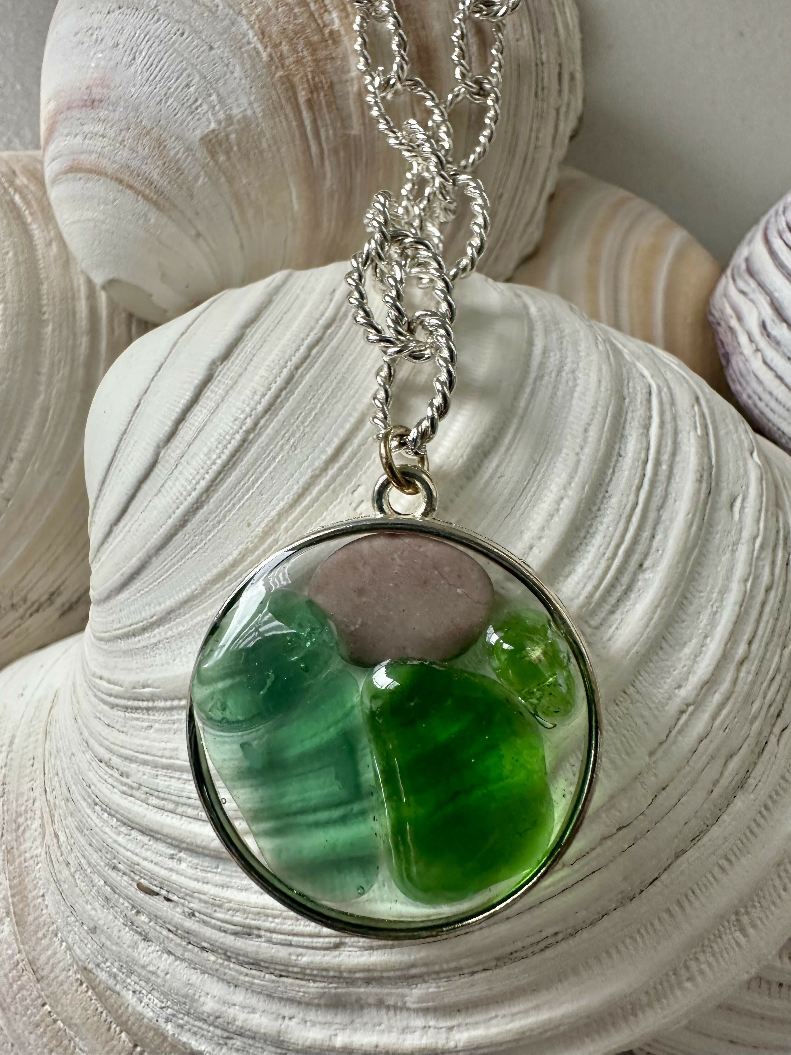 Sea Glass Pendant Necklace