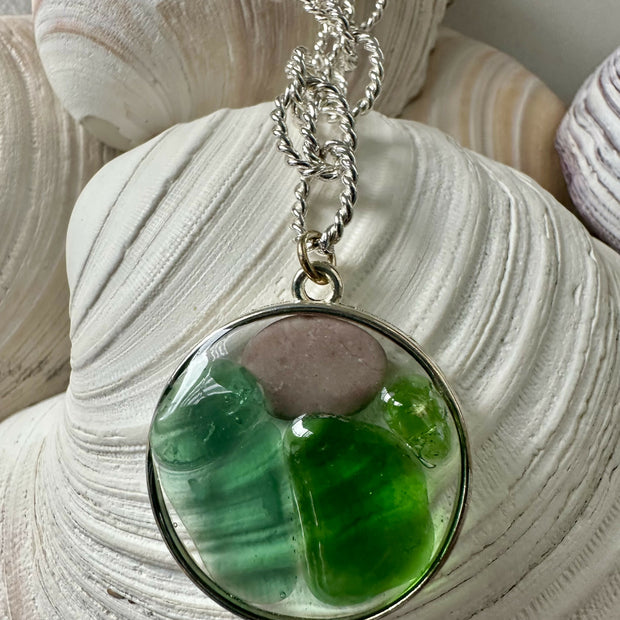 Sea Glass Pendant Necklace