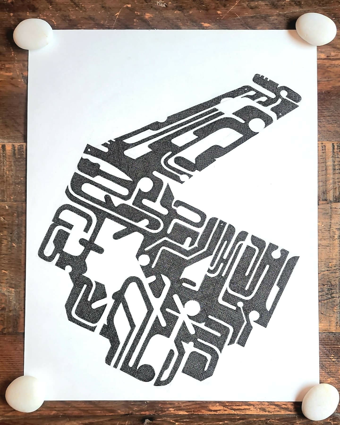 "Hypergeometry" - ink drawing