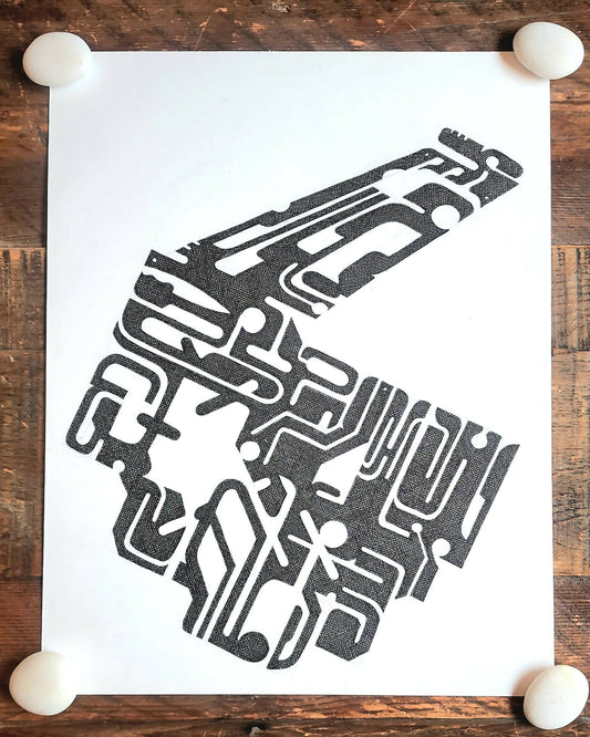 "Hypergeometry" - ink drawing