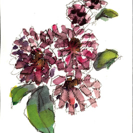 Floral Watercolor, 5 x 7