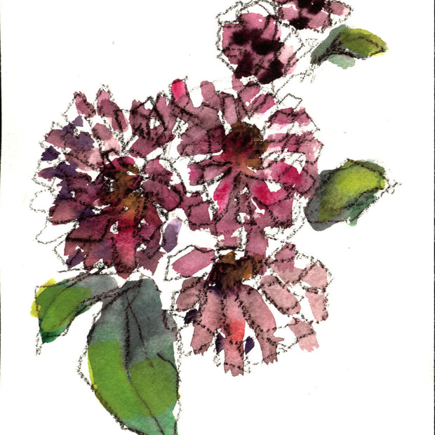 Floral Watercolor, 5 x 7