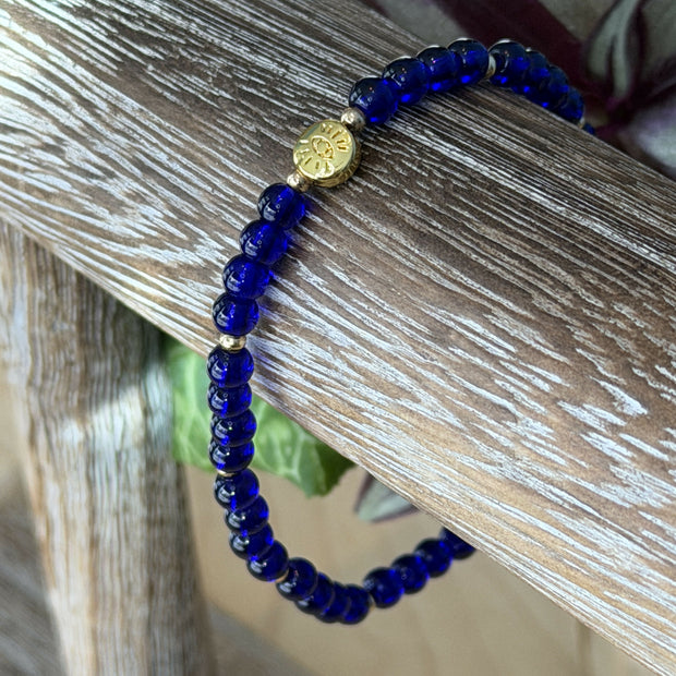 Single Bracelet Blue Glass