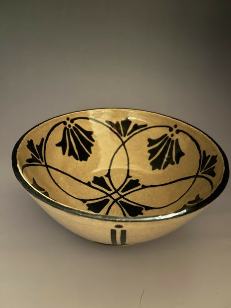 bowls - black design - side view