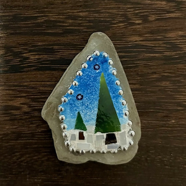 Mini Mosaic: Two Winter Trees 1