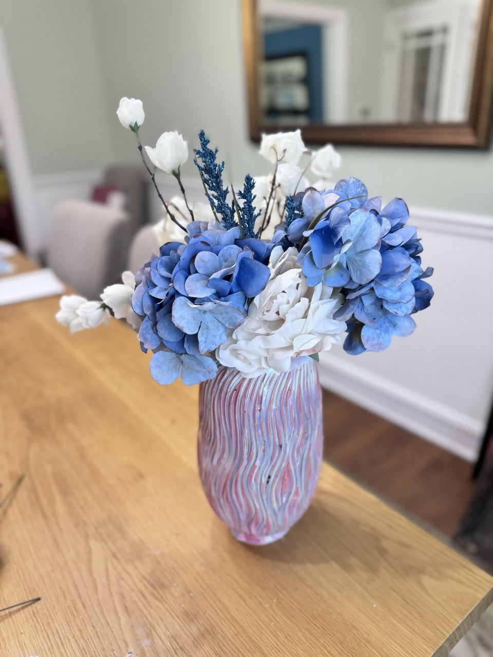 Tall Wavy Ceramic Vase