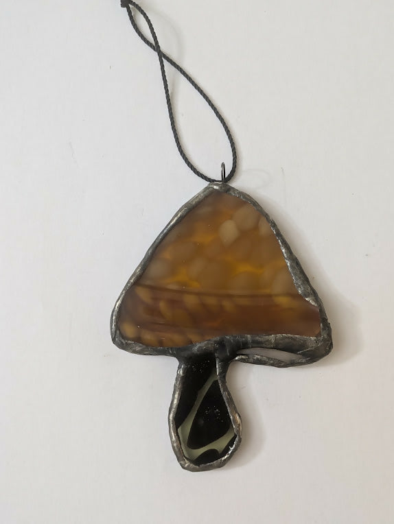 Recycled Stained Glass Mushroom