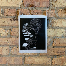 Thelonius Monk, 1965 | Jazz Pianist | Linocut Print | Wall Art