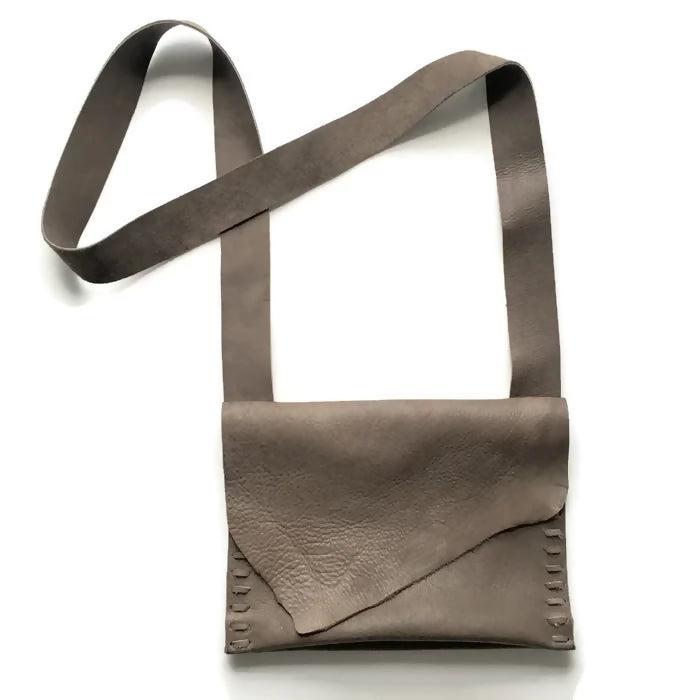 Hand-Laced Bison Leather Crossbody