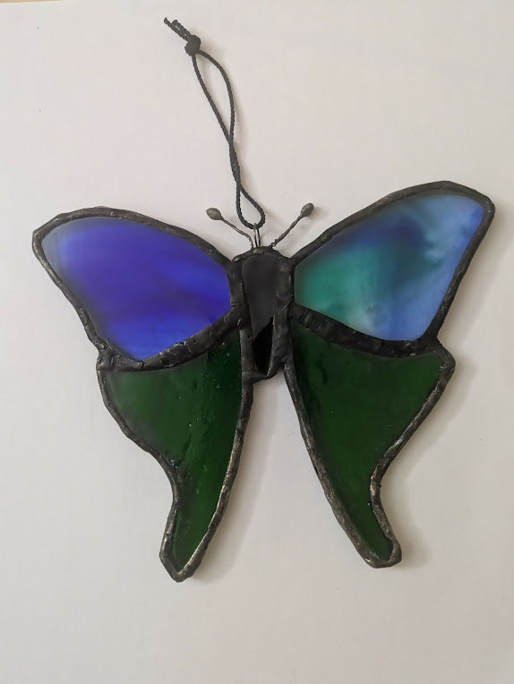 Recycled Stained Glass Moth