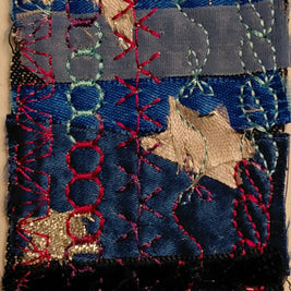 Multi Color Thread Stars Bookmark