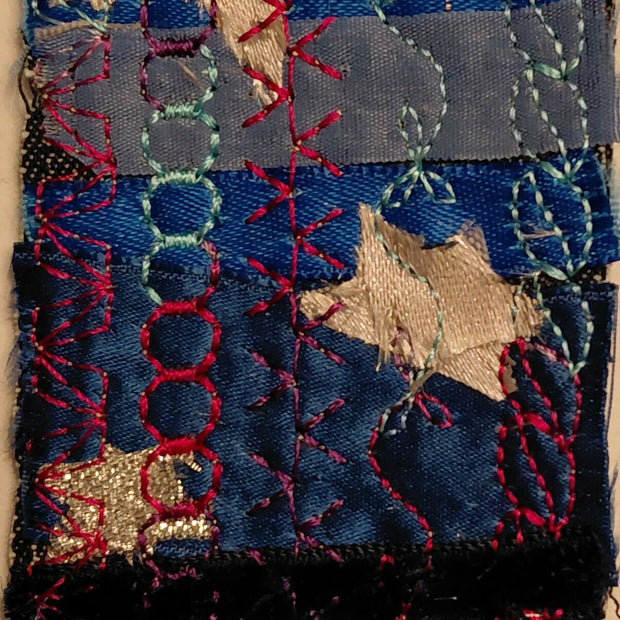Multi Color Thread Stars Bookmark