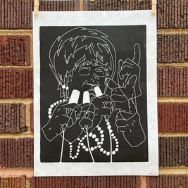 Ella Fitzgerald | Jazz Singer | Linocut Print | Wall Art