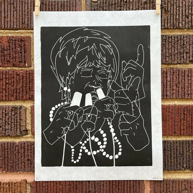 Ella Fitzgerald | Jazz Singer | Linocut Print | Wall Art