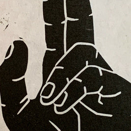 Hand of Benediction | Linocut Print | Wall Art