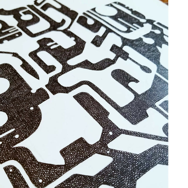 MD5 Hash Collision Generator - ink drawing